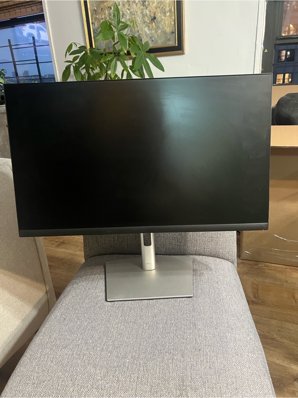 Dell Black Monitor with Silver Base - Home Office Display 24 Inch